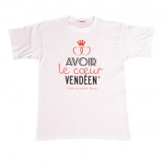 T-shirt, T-shirts, T-shirt homme, Cœur vendéen, Cœur de Vendée, Vendée